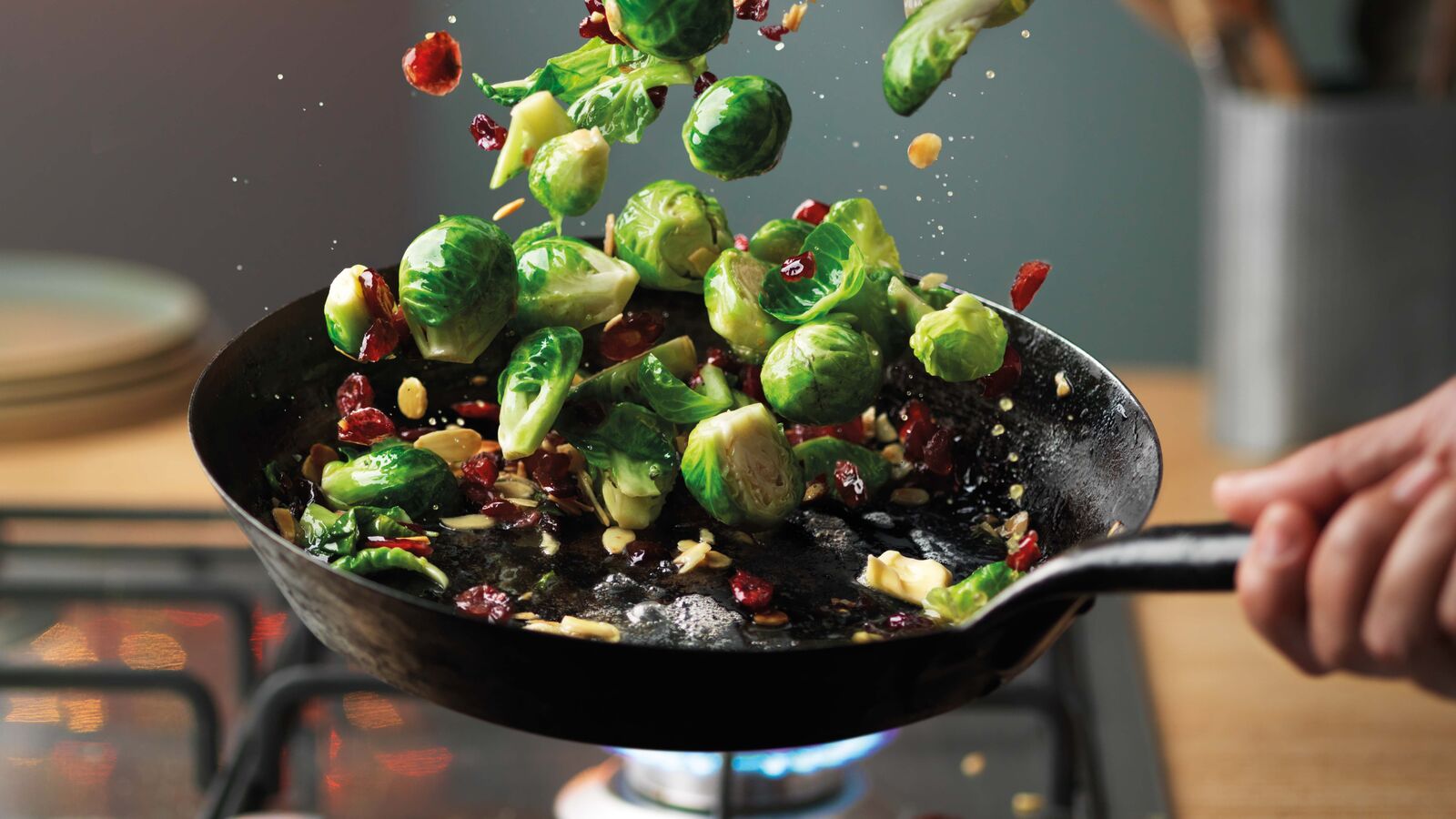 Brussels sprouts with cranberries and almonds | Lurpak®