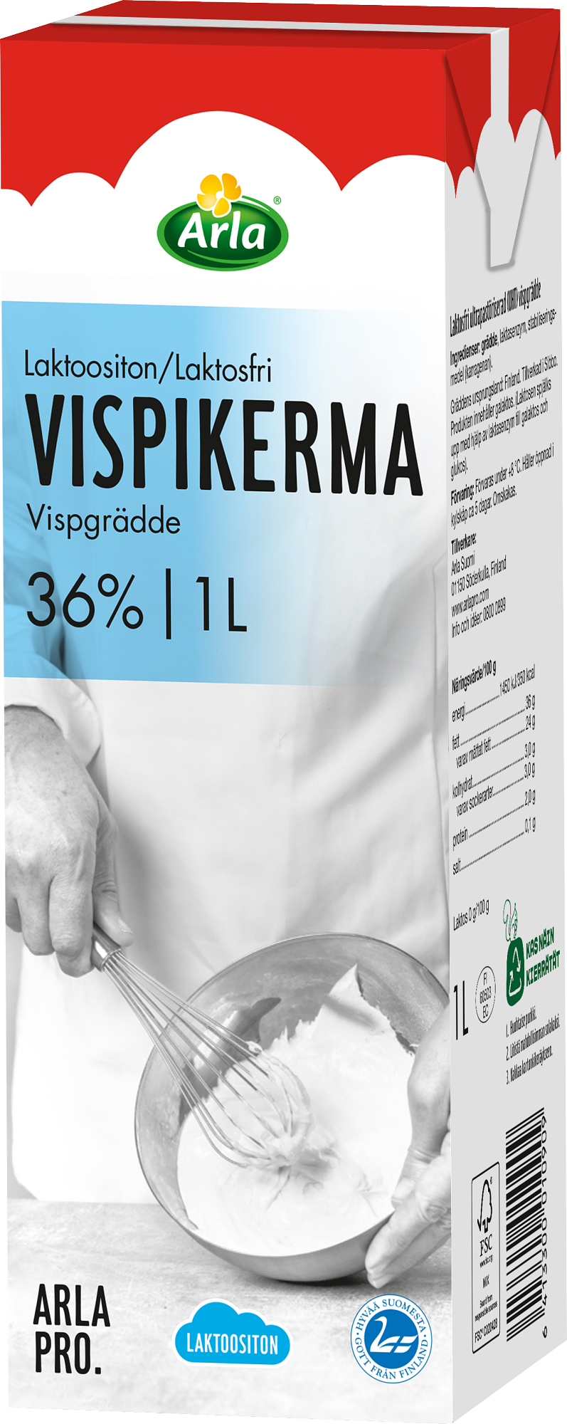 Arla Pro vispikerma laktoositon 1L (UHT)