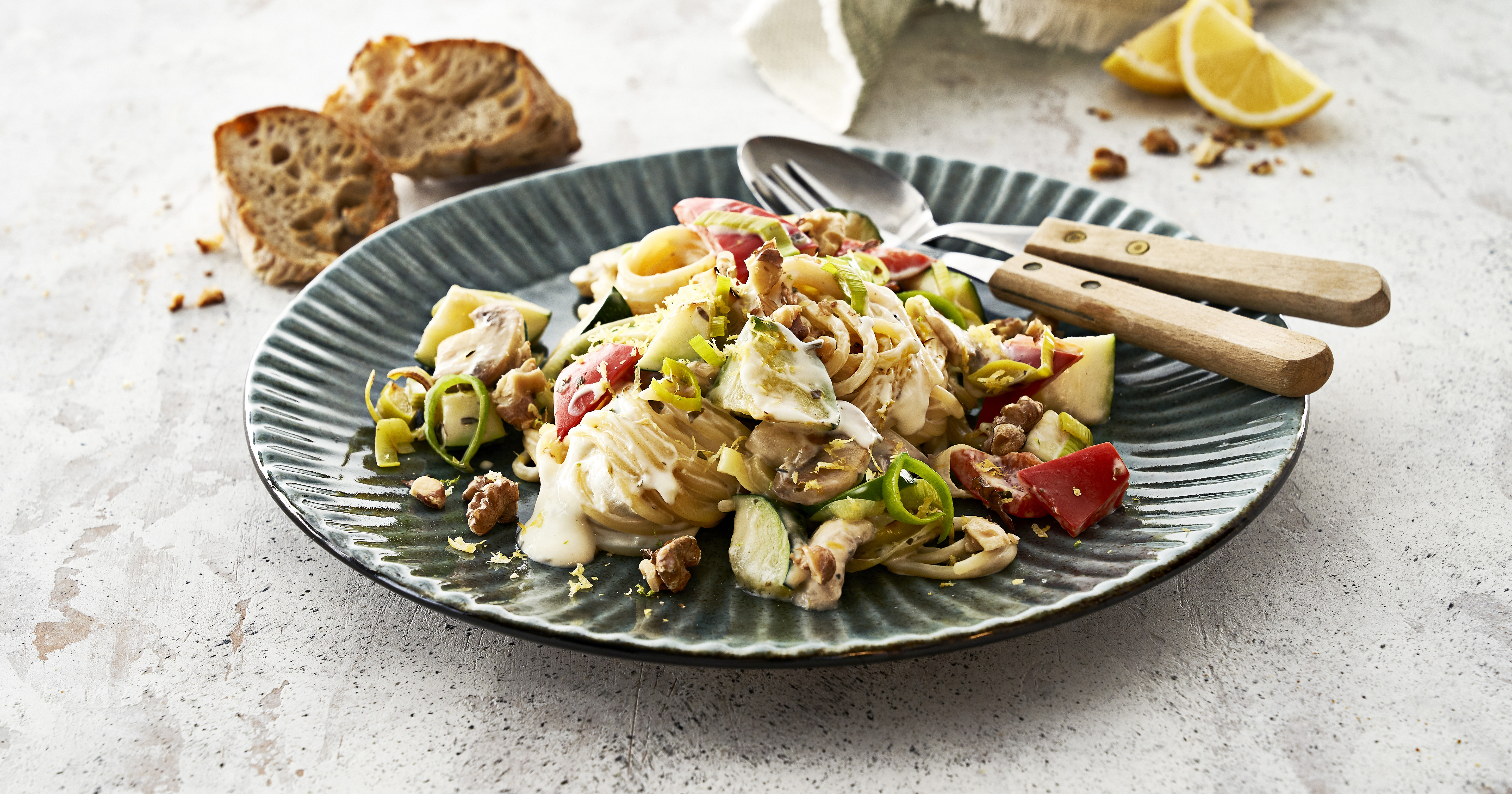 Pasta med grøntsager