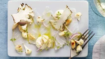 Rimmad torsk med blomkål och mandel