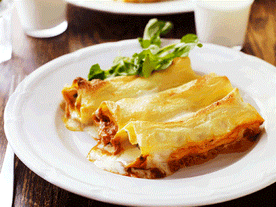 Kvargfylld cannelloni med spenat