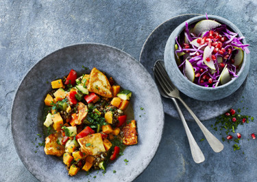 Linsegryde med halloumi