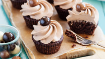 Chokladcupcakes med vispad nötpannacotta