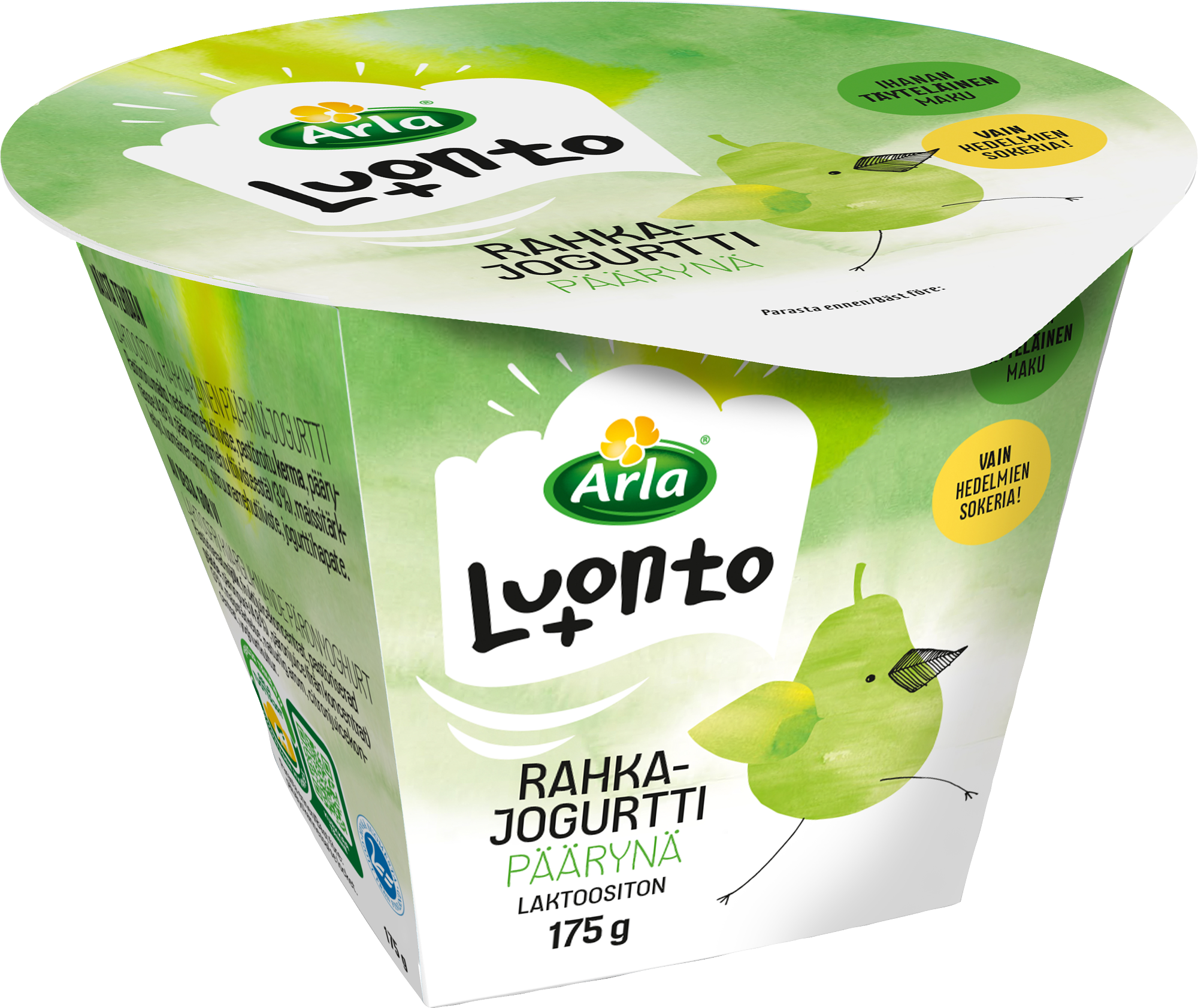 Arla Luonto+ päärynärahkajogurtti 175g laktoositon