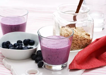 Blåbärsmjölk med havre