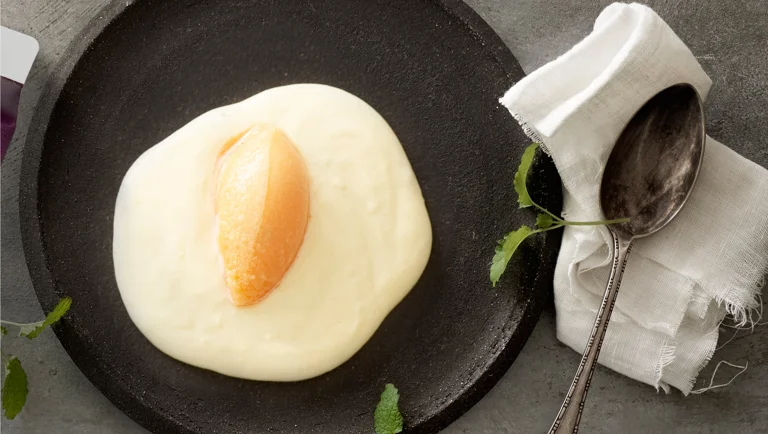 Gulerodssorbet med hvid chokolade og kefir