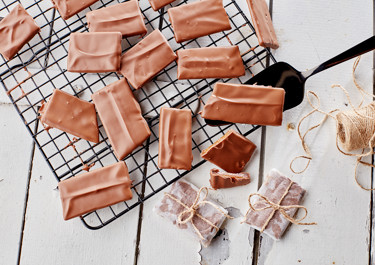 Karamelknas med chokolade