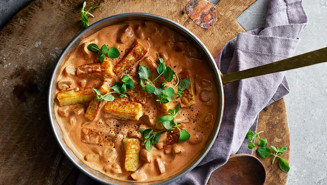 Stroganoff med ost och svamp