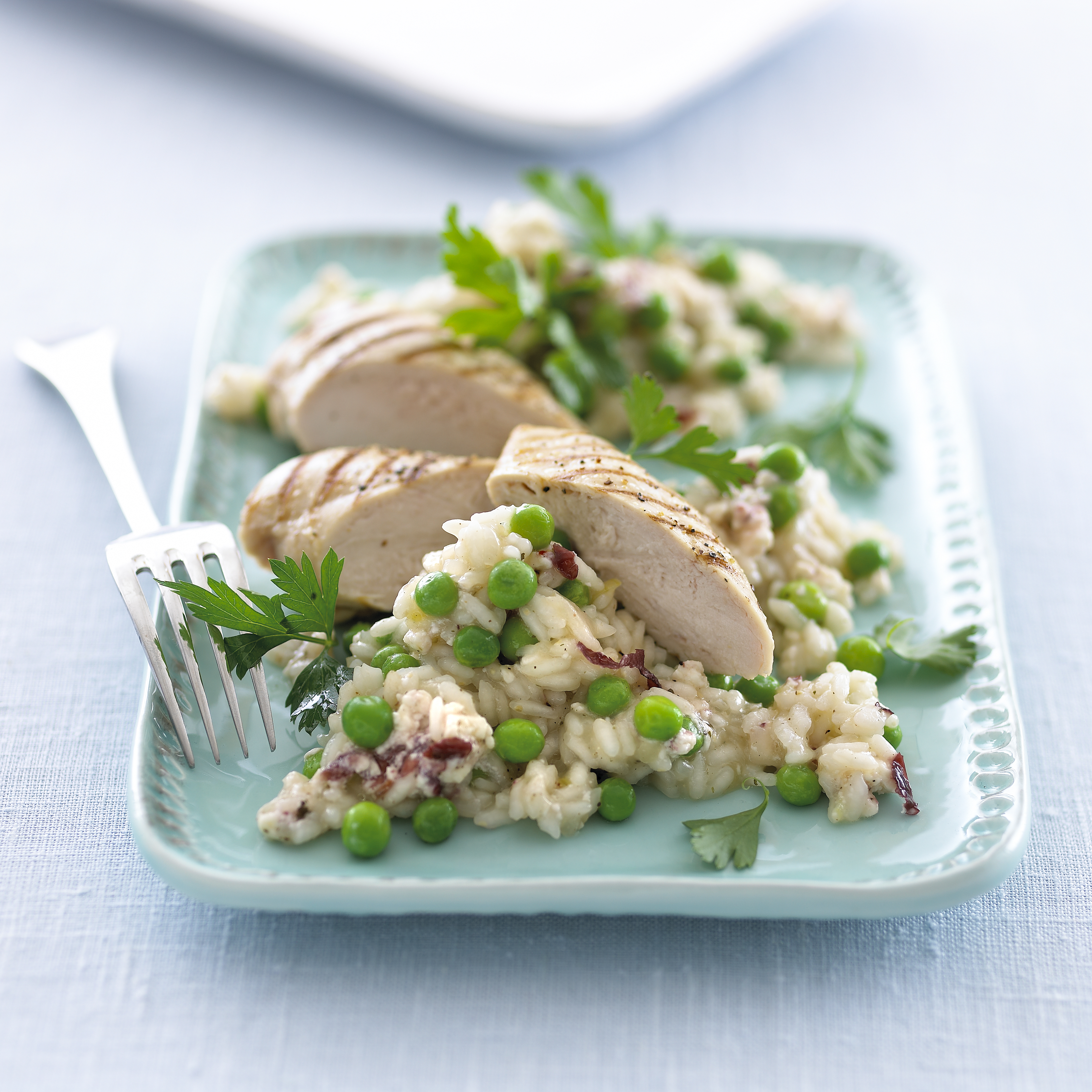 Hähnchen-Erbsen-Risotto Rezept | Arla - Rezept