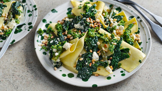 Öppen lasagne med sparris