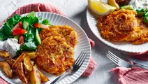 Halloumi- och morotsbiffar