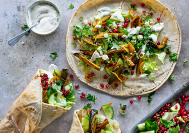Aubergine shawarma