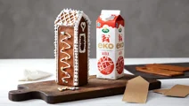 Pepparkakshus med mjölkkartong