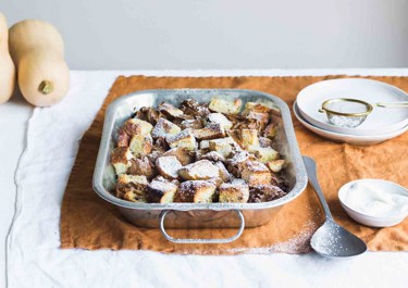Kurpitsainen pullavanukas