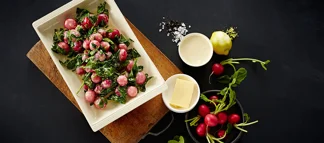 Creamed Radishes With Spinach & Lemon