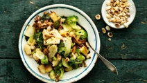 Gnudi med kantareller och broccoli