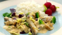 Fiskwok med ingefära