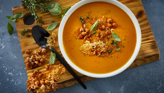 Paahdettu kurpitsakeitto