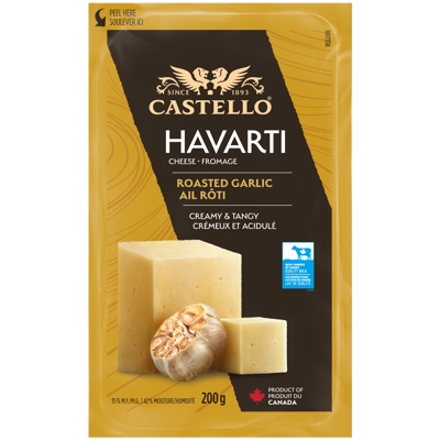 Fromage havarti à l’ail rôti Castello®