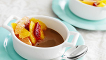Chokladcreme med citrussallad