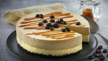 Bagt cheesecake med kaffemousse