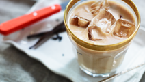 Coffee with caramel syrup