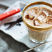 Coffee with caramel syrup