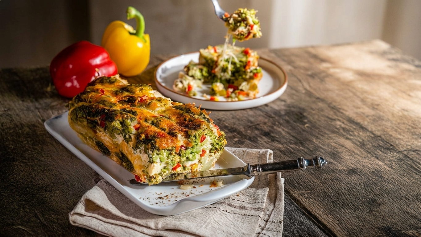 Κέικ με μπρόκολο και μοτσαρέλα