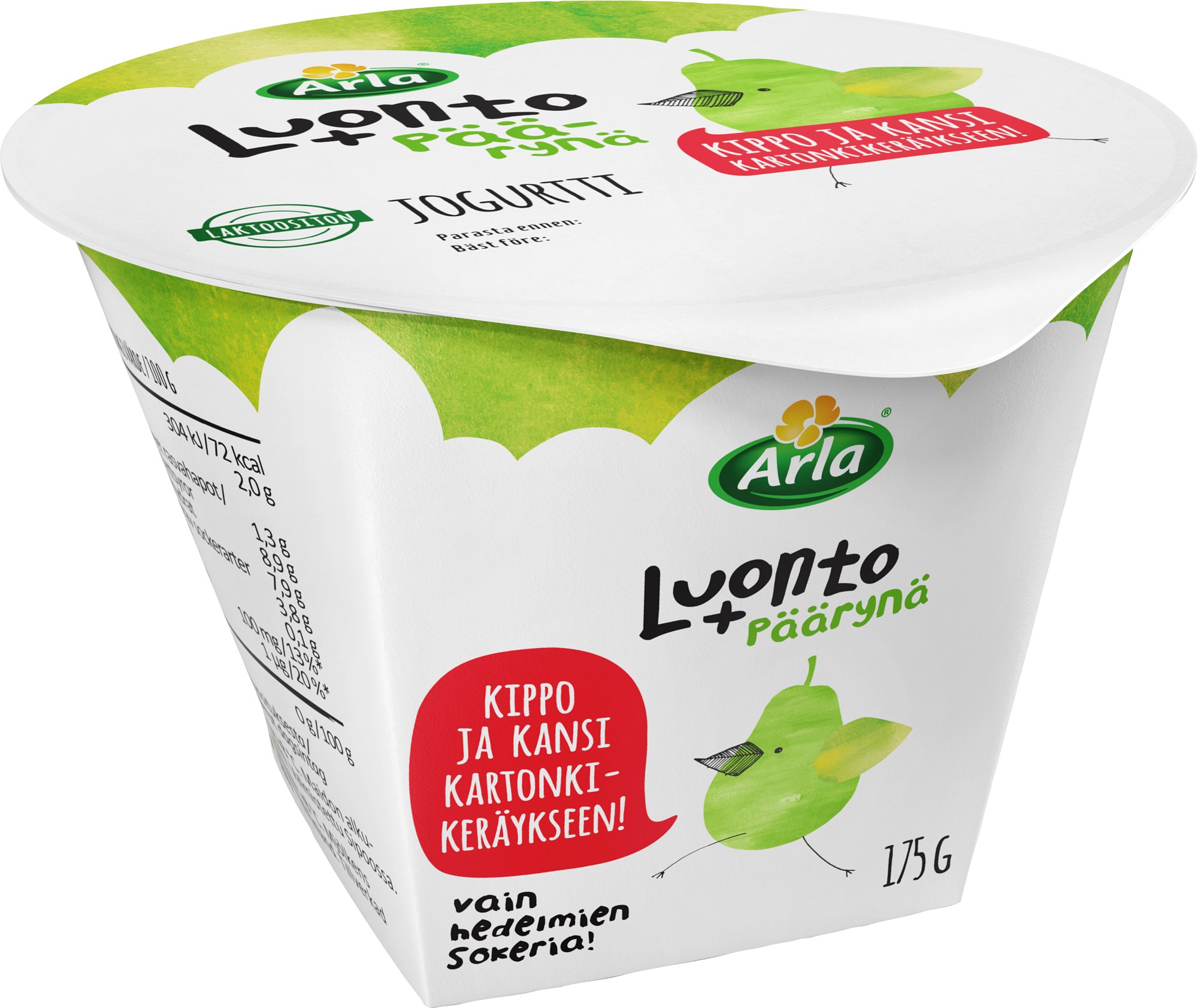 Arla Luonto+ AB päärynäjogurtti 175g laktoositon