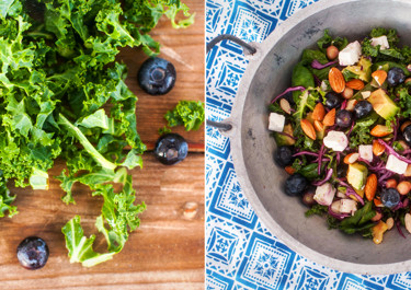 Lehtikaali-kikhernesalaatti