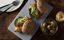 Spicy chicken burger with Mature Cheddar