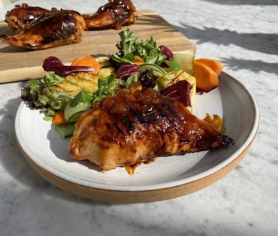 Cheesy Grilled Hawaiian Stuffed Chicken with Castello® Creamy Havarti