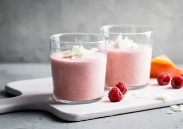 Hallonsmoothie med mango