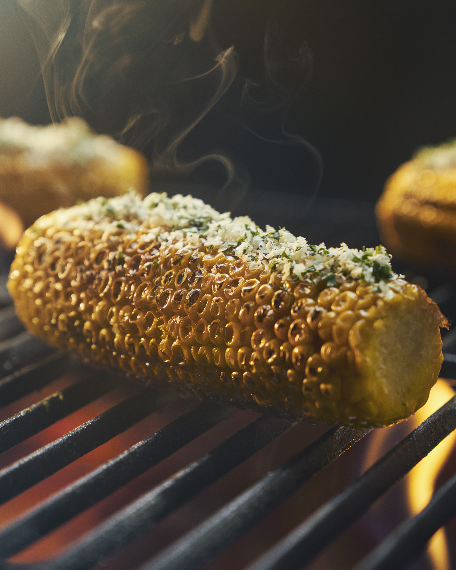 Sød og krydret majs med parmesan  