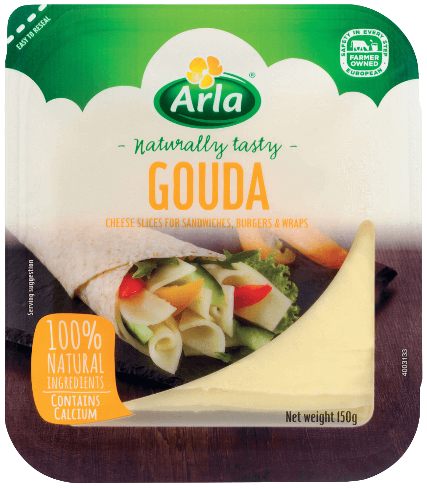 Arla® Natural Gouda Cheese Slices 150g