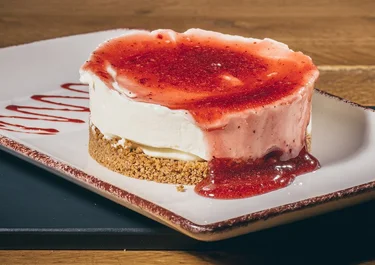 Mini tarta de queso y frambuesa