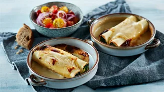 Cannelloni med spinat og hytteost