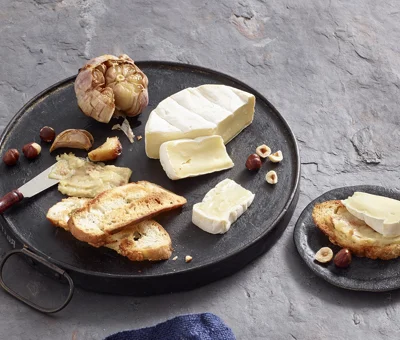 Roasted Garlic Spread Cheese Plate