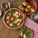 Paneer and chickpea curry