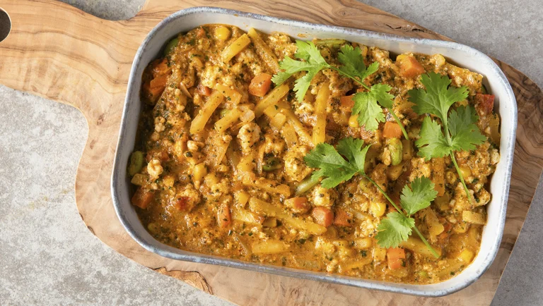 Intialainen Paneer-kasvisvuoka