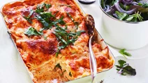 Krämig laxlasagne med spenat