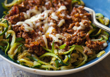 Baby Pasta Bolognese with Zucchini Noodles