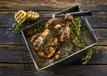 Grilled whole chicken