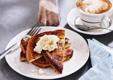 Fattiga riddare med fruktig cottage cheese
