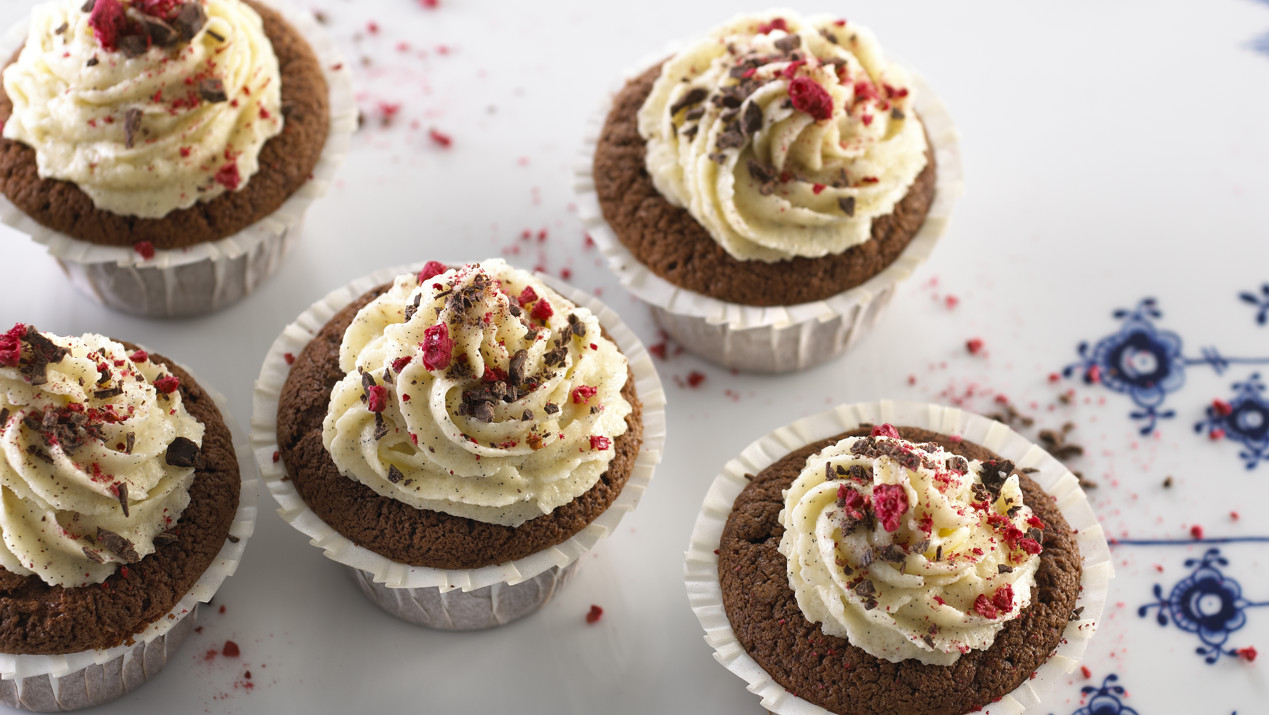 Laktosefreie Muffins mit Vanillecreme | Arla - Rezept