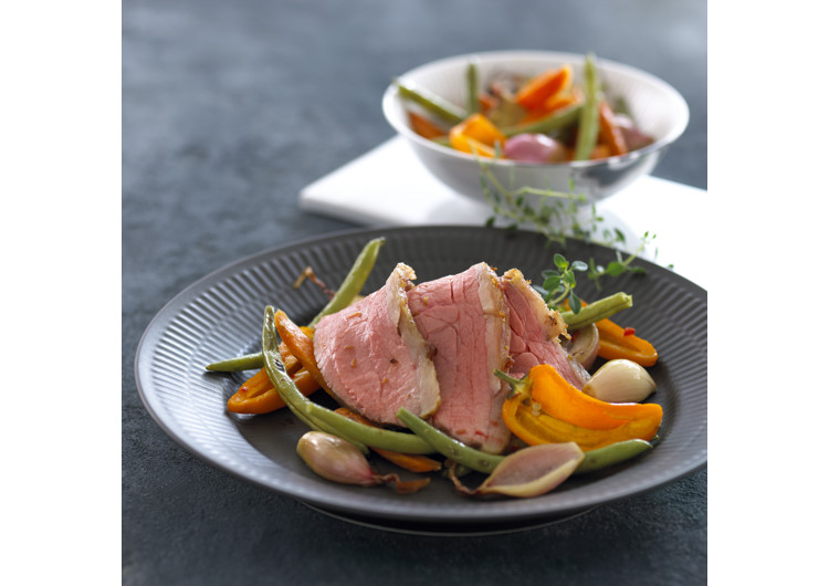 Limekrydret cuvette med bagte grøntsager Opskrift fra Arla Arla