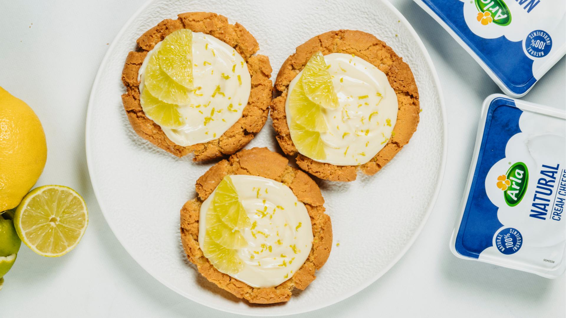 Cookies Pie de Limón con Arla Queso de Untar Natural