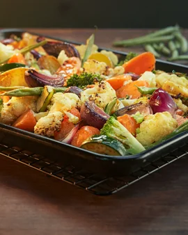 Oven-roasted vegetables