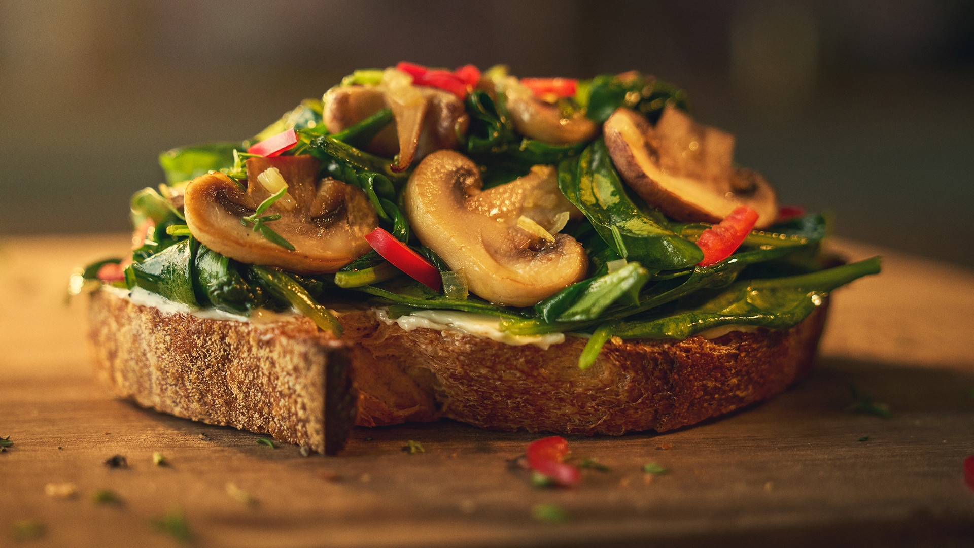 Mushrooms on toast 