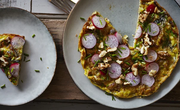 Potato Blue Cheese Frittata